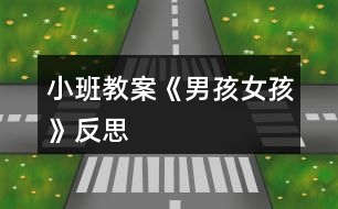 小班教案《男孩女孩》反思