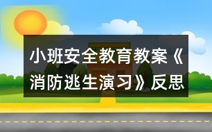 小班安全教育教案《消防逃生演習(xí)》反思