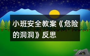 小班安全教案《危險的洞洞》反思