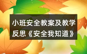 小班安全教案及教學(xué)反思《安全我知道》反思