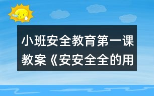 小班安全教育第一課教案《安安全全的用電》反思