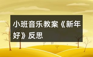 小班音樂教案《新年好》反思