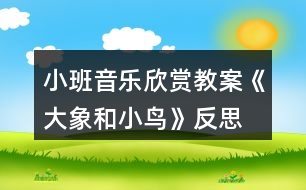 小班音樂(lè)欣賞教案《大象和小鳥(niǎo)》反思