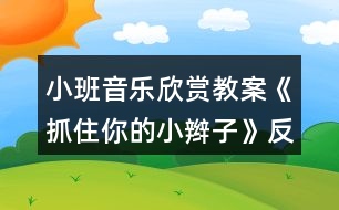 小班音樂(lè)欣賞教案《抓住你的小辮子》反思