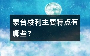 蒙臺(tái)梭利主要特點(diǎn)有哪些？