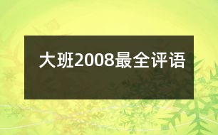  大班2008最全評(píng)語(yǔ)