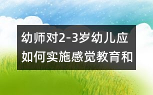 幼師對2-3歲幼兒應(yīng)如何實施感覺教育和藝術(shù)教育活動（原創(chuàng)）