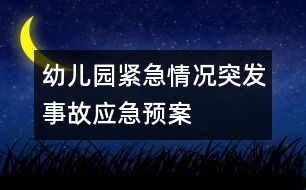 幼兒園緊急情況、突發(fā)事故應(yīng)急預(yù)案