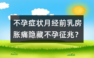 不孕癥狀：月經(jīng)前乳房脹痛隱藏不孕征兆？