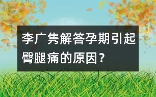 李廣雋解答：孕期引起臀腿痛的原因？