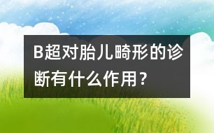 B超對胎兒畸形的診斷有什么作用？