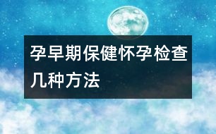 孕早期保?。簯言袡z查幾種方法