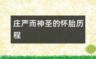 莊嚴(yán)而神圣的懷胎歷程