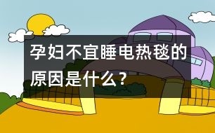 孕婦不宜睡電熱毯的原因是什么？