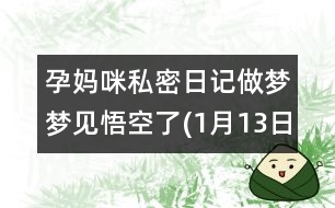 孕媽咪私密日記：做夢夢見悟空了(1月13日)