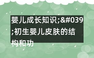 嬰兒成長知識;'初生嬰兒皮膚的結構和功能不完善