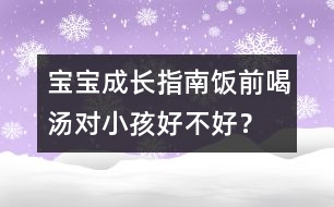 寶寶成長指南：飯前喝湯對小孩好不好？