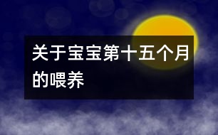 關(guān)于寶寶第十五個(gè)月的喂養(yǎng)