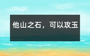 他山之石，可以攻玉