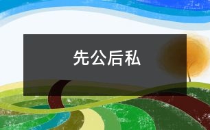 先公后私