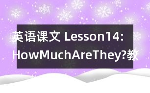 英語課文 Lesson14:HowMuchAreThey?教案 教學資料 教學設(shè)計