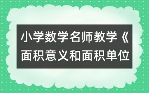 小學(xué)數(shù)學(xué)名師教學(xué)《面積意義和面積單位》課堂教學(xué)實(shí)錄