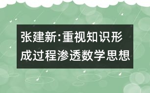 張建新:重視知識(shí)形成過(guò)程滲透數(shù)學(xué)思想方法