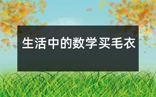 生活中的數(shù)學(xué)：買(mǎi)毛衣