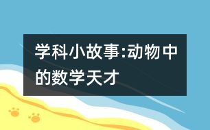 學(xué)科小故事:動物中的數(shù)學(xué)“天才”