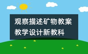 觀察、描述礦物教案 教學(xué)設(shè)計(jì)—新教科版四年級(jí)下冊(cè)科學(xué)教案