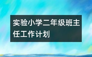 實驗小學(xué)二年級班主任工作計劃