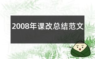 2008年課改總結(jié)范文