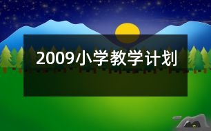 2009小學(xué)教學(xué)計(jì)劃