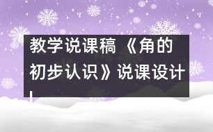 教學(xué)說課稿 《角的初步認(rèn)識》說課設(shè)計(jì)|人教課標(biāo)版