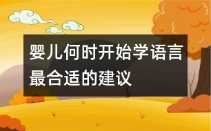 嬰兒何時開始學(xué)語言最合適的建議