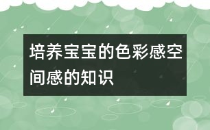 培養(yǎng)寶寶的色彩感空間感的知識