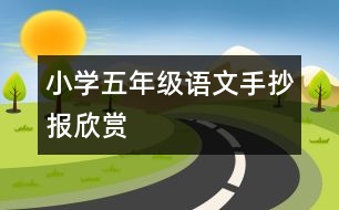 小學(xué)五年級語文手抄報欣賞