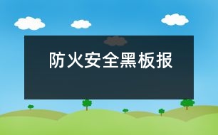 防火安全黑板報