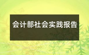 會計部社會實踐報告