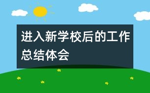 進(jìn)入新學(xué)校后的工作總結(jié)體會(huì)