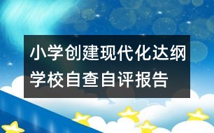 小學創(chuàng)建現代化達綱學校自查自評報告