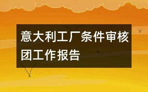 意大利工廠條件審核團(tuán)工作報(bào)告