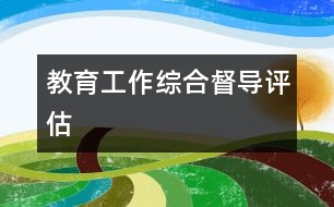 教育工作綜合督導(dǎo)評估