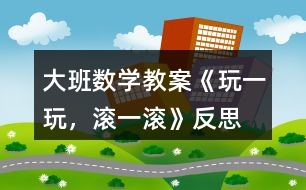 大班數(shù)學教案《玩一玩，滾一滾》反思