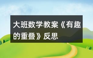 大班數(shù)學(xué)教案《有趣的重疊》反思