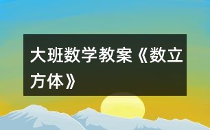 大班數學教案《數立方體》