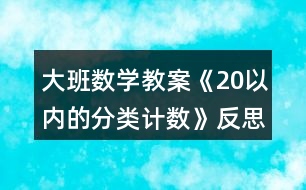 大班數(shù)學(xué)教案《20以內(nèi)的分類計(jì)數(shù)》反思