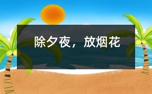 除夕夜，放煙花