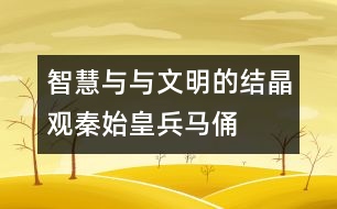 智慧與與文明的結(jié)晶——觀(guān)秦始皇兵馬俑后感