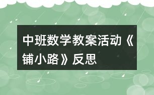 中班數(shù)學教案活動《鋪小路》反思